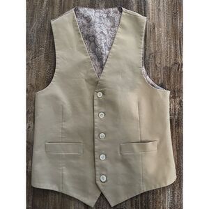 Lauren By Ralph Lauren Vest Formal Boys Size 14 Vest, Tan